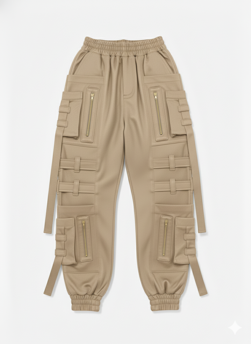 Pantalón Cargo Straps camel