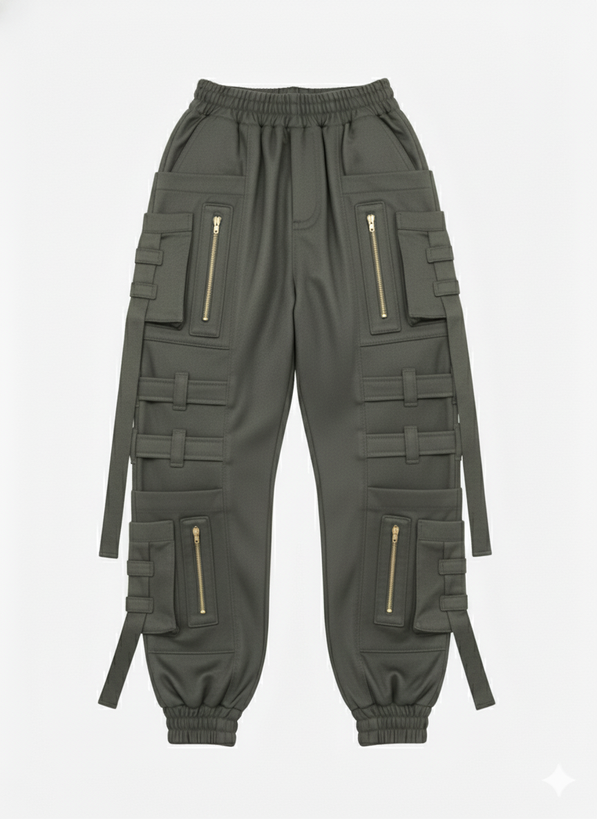 Pantalón Cargo Straps denim