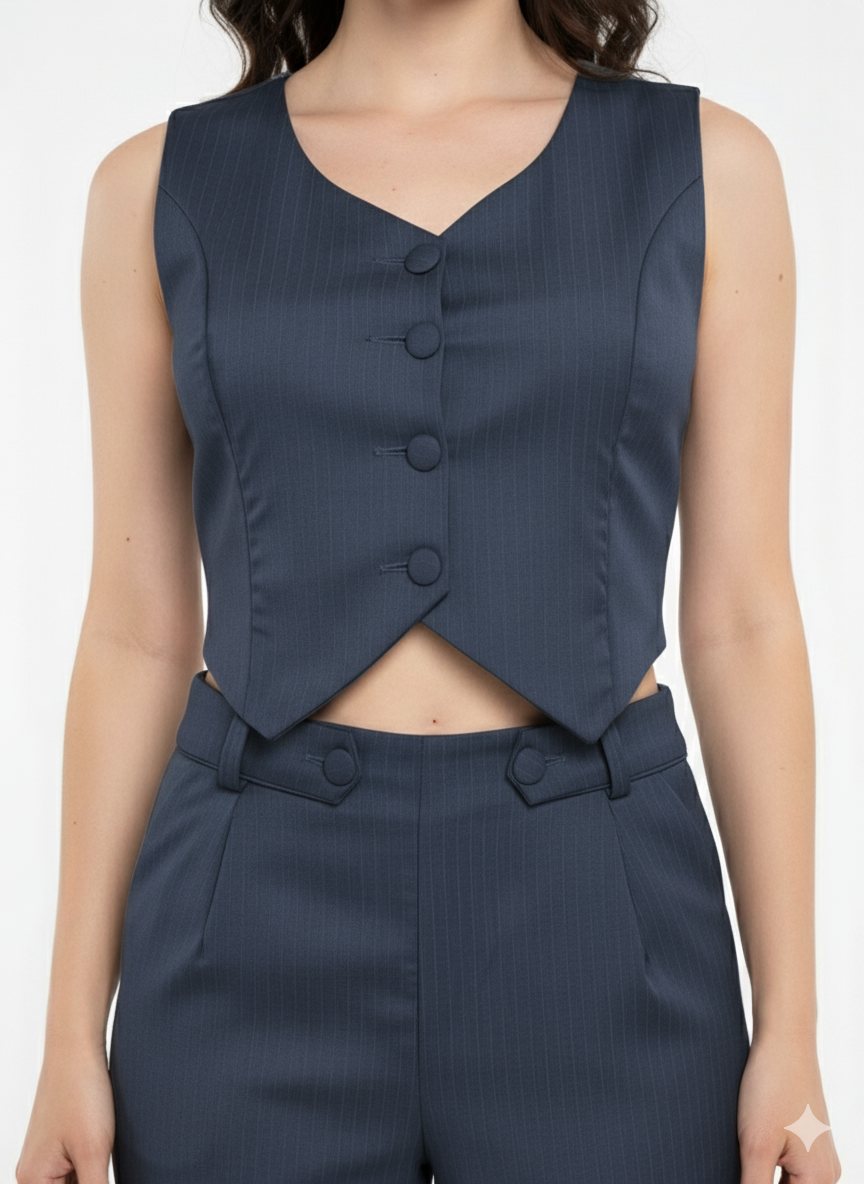 Conjunto en Gabardina Azul