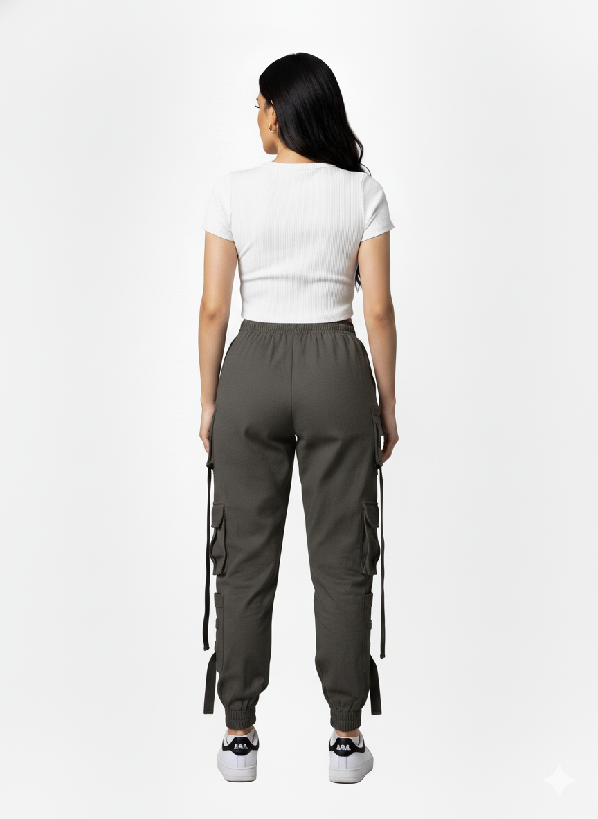 Pantalón Cargo Straps denim