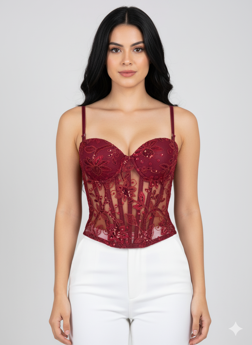 Corset Artemisa (Vino tinto)
